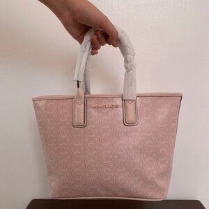 COPY - Michael Kors Jodie Small Logo Jacquard Tote Bag Powder Blush. Small purse
